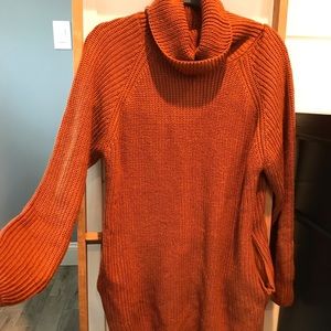 Tunic length sweater